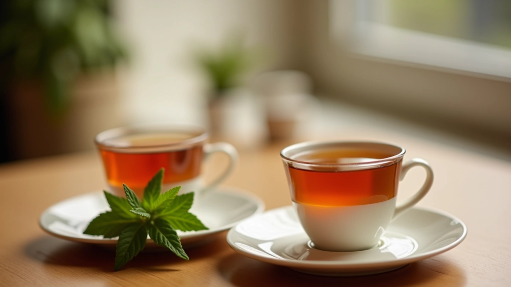 Turkish tea in traditional glass with saucer next to a plate of pastries